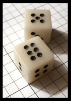Dice : Dice - 6D Pipped - White with Tight Pips - Ebay Feb 2012